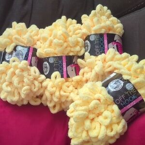 4 Off The Hook Yellow Glitz Yarn by Lion Brand